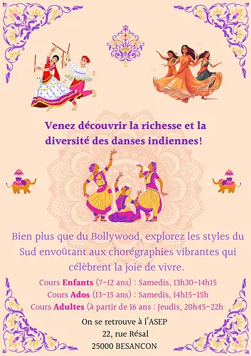 Venez découvrir les danses indiennes à la rentrée de septembre !