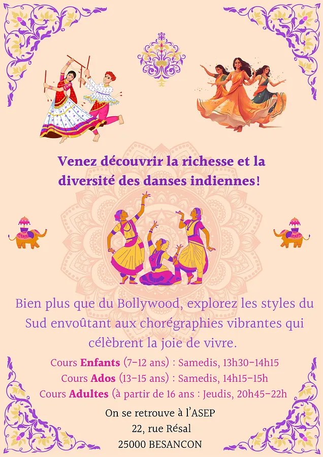 Venez découvrir les danses indiennes à la rentrée de septembre !