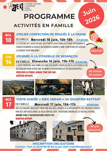 Programme familles juin et juillet 2026