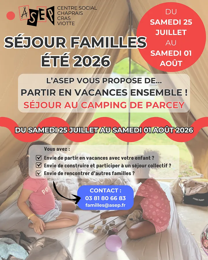 Séjour Familles au Camping de Parcey
