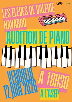 Audition des élèves de la classe de piano